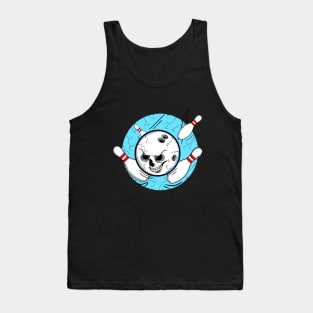 Bowling face strike Tank Top